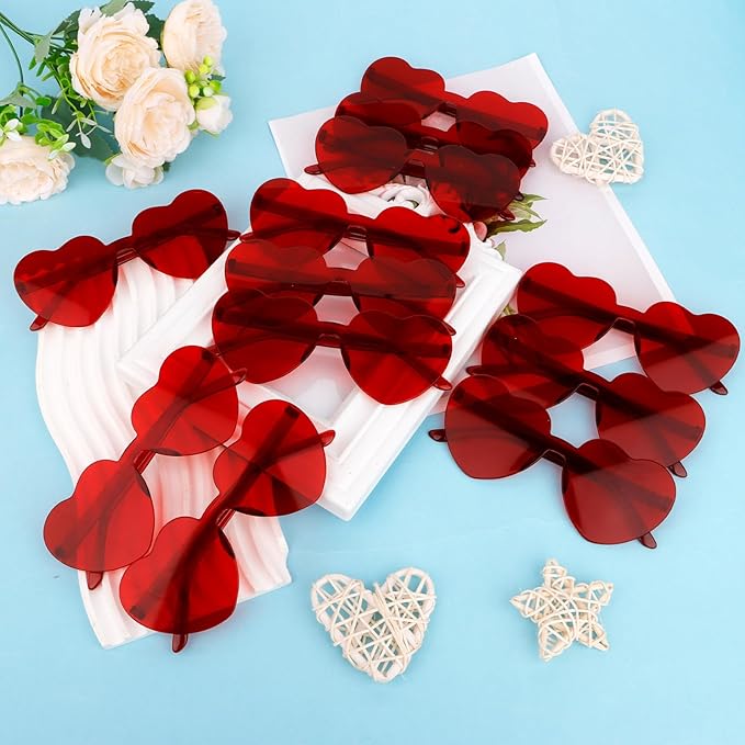 Heart Sunglasses 12/18/24 Pcs Heart Shaped Glasses for Women Cute Funny Party Glasses Party Favors Accessories