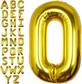 40Inch Gold Letter O Balloon Foil Helium Letter Balloons A-Z Giant Large Mylar Big Party Balloon for Birthday Party Decorations
