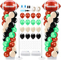Kasyat 2 Sets Football Balloon Column Stand Kit Football Balloon Arch Garland with Adjustable Stands Tower Kit 100 Latex Balloons Foil Balloons for Game Sports Birthday Party Decorations