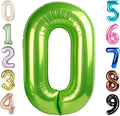 Number 0 Balloons 40 Inch Light Green Number Balloons for 10 20 30 40 50 60 70 80 90 100 Numbers Balloon Birthday Decorations Wedding Event Baby Shower