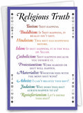 NobleWorks - 1 Funny Happy Birthday Card w/Envelope For Men, Women - Colorful Humor Card, Greeting Note - Religious Truth 0757