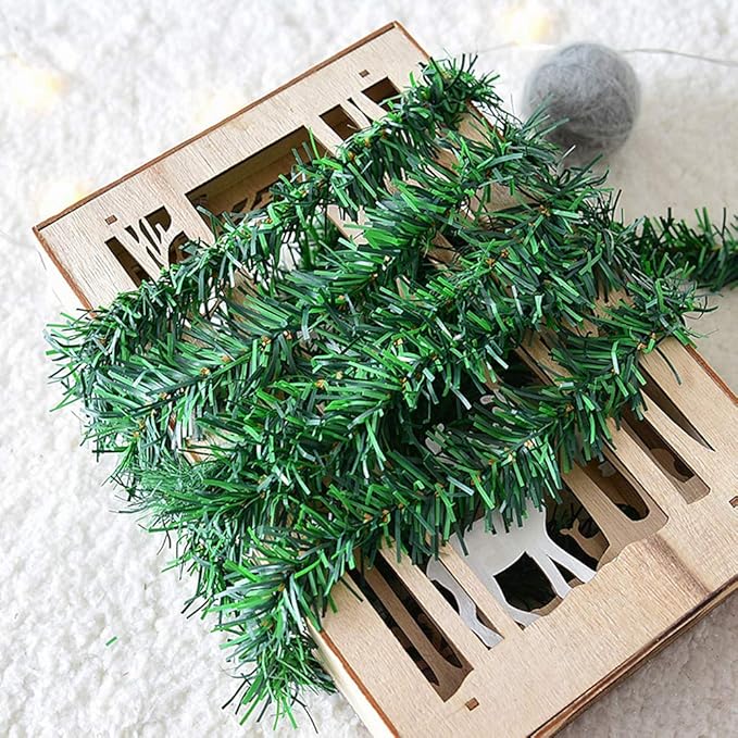 Lvydec 36 Feet Christmas Garland Clearance, 2 Strands Artificial Pine Garland Soft Greenery Garland for Holiday Wedding Party Decoration, Outdoor/Indoor Use