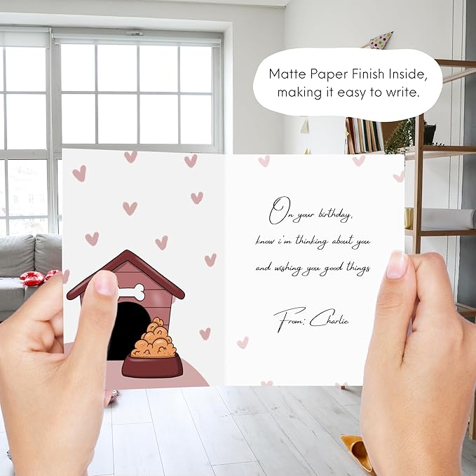 ALY LOU Mothers Day Card Anniversary Birthday for Mom Dad Wife Husband Girlfriend Boyfriend Stepmom Aunt Parents – Funny Punny Dog Greeting Card for Fathers Day – Blank Inside (Roll With You - Dog)