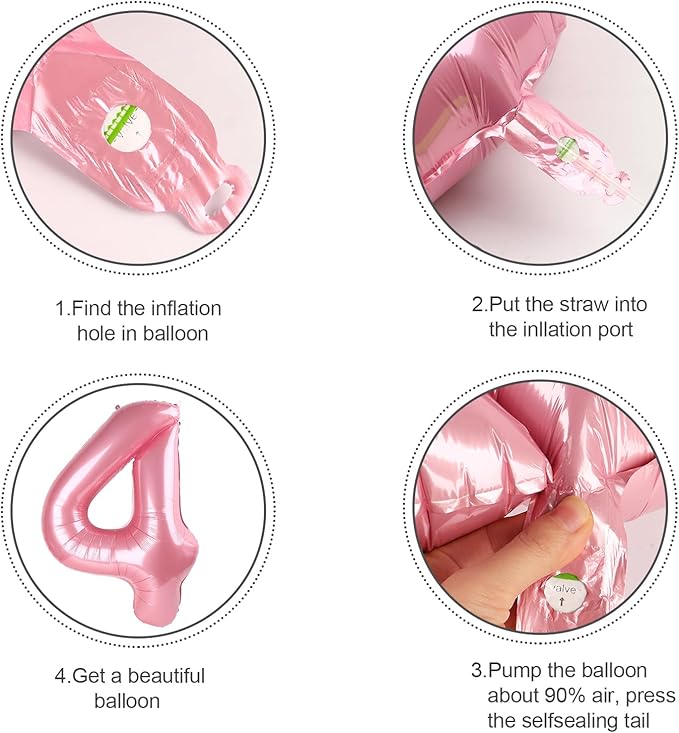 Pearl Pink 2 Balloon, 40 Inch Birthday Balloon for Party Decoration, Foil Number Ballon for 2, 12, 20, 29, 2026 Celebration, Graduation, Birthday, Baby Shower, Anniversary Decor