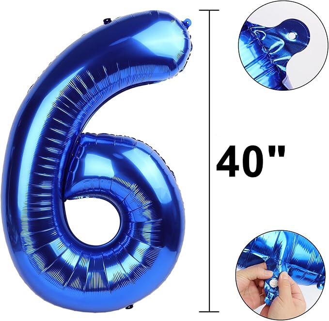 40 Inch Navy blue Number 60 Digital Balloon,Jumbo Mylar Foil Helium Balloon for 60 Balloons for Birthday Party,Wedding Anniversary Party Decorations