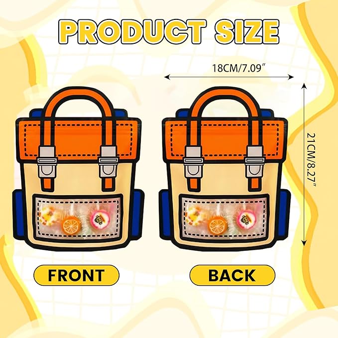 Muitcdo 30 PCS Orange Party Favor Bags for Kids, Children Goodie Bags with Stand-up Bottom, Grip Seal Bulk Gift Bag, Students Treat Bag, Cute Snack Candy Bags for Birthday, Back to School, Classroom
