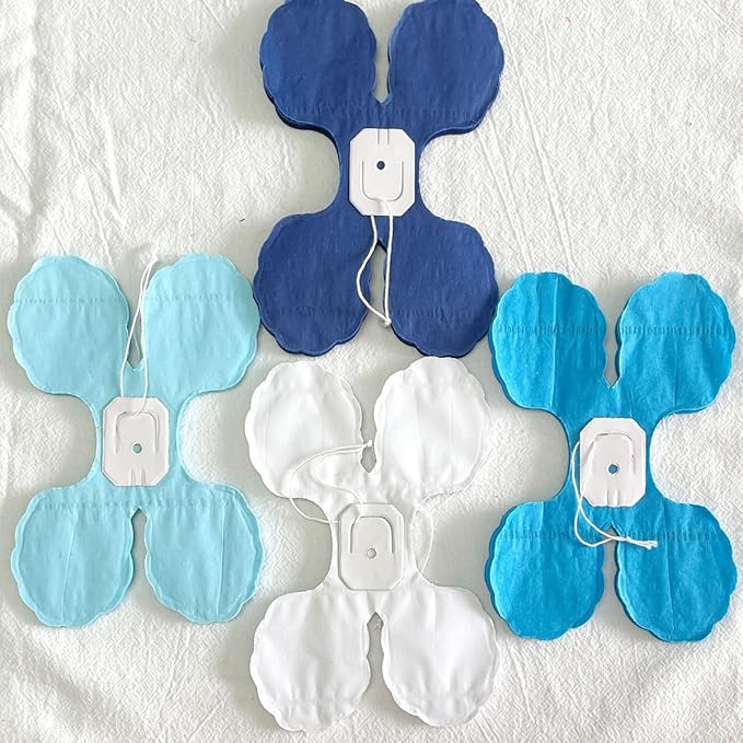 10PCS Four Leaf Clover Paper Flowers Garland Decorations Four Leaf Clover Paper Banner Tissue Paper Streamers Reusable Hanging Garland for Birthday Baby Shower Party Backdrop Home Decor(White Blue)