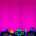 2 Pack Foil Fringe Backdrop - Fluorescent Rose Red Shiny Tinsel Curtains for Party Decoration/Photo Booth Props - 3.3x6.6 FT Metallic Foil Backdrop for Birthday/Wedding/Graduation/Christmas
