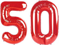 40 Inch Red Number 50 Digital Balloon,Jumbo Mylar Foil Helium Balloon for 50 Balloons for Birthday Party,Wedding Anniversary Party Decorations