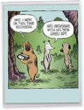 NobleWorks - 1 Big Funny Birthday Card Cartoon (8.5 x 11 Inch) - Jumbo Comic Humor, Group Greeting Card with Envelope - Ipeed App J2621BDG