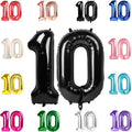 10 Balloon Number, Black Number 10th Birthday Balloons 40 Inch, 10 Years Old Black Birthday Decorations for Boys Girls, 10th Anniversary Decorations