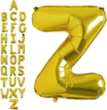 40 Inch Gold Letter Z Balloons, DIY Phrase Foil Alphabet Letter Z Balloons DIY Word Z Banner for Birthday Anniversary Celebration Graduation Party Supplies Decoration
