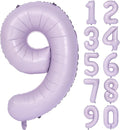 40 In Matte Purple Number Balloons Helium Foil Mylar Balloon Birthday Party banquet Decoration Digital 9