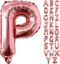 Lovoir 40 Inch Large Rose Gold Letter P Balloons Big Size Jumbo Mylar Foil Helium Balloon for Birthday Party Celebration Decorations Alphabet Rose Gold P