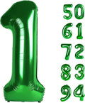 40 Inch Green 1 Balloon for First Birthday, 1st Number Balloons Birthday Decorations for Girl Boy Kids Toddler Baby, One Giant Number 1 Balloon, St. Patrick's Day Decorations