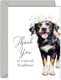 Thank You Cards for Neighbour - Party Dog - Thankyou Cards for Neighbour from Friend Family, Heartfelt Appreciation Card 5x7 Inch Thank You So Much Greeting Cards