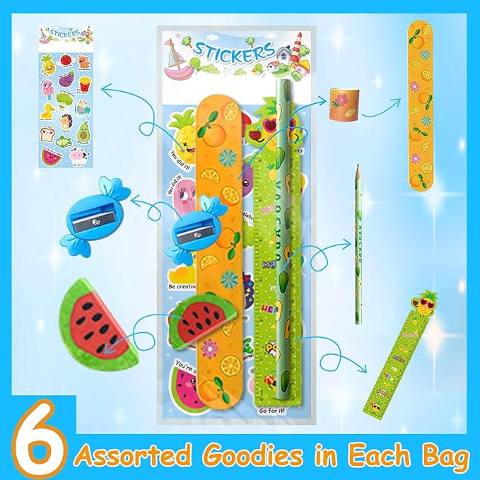 Goodie Bags for Birthday Party, 28 Pack Stationery Return Gifts for Birthday Party – Easter Classroom Gifts for Students Class Gift Rewards Prizes