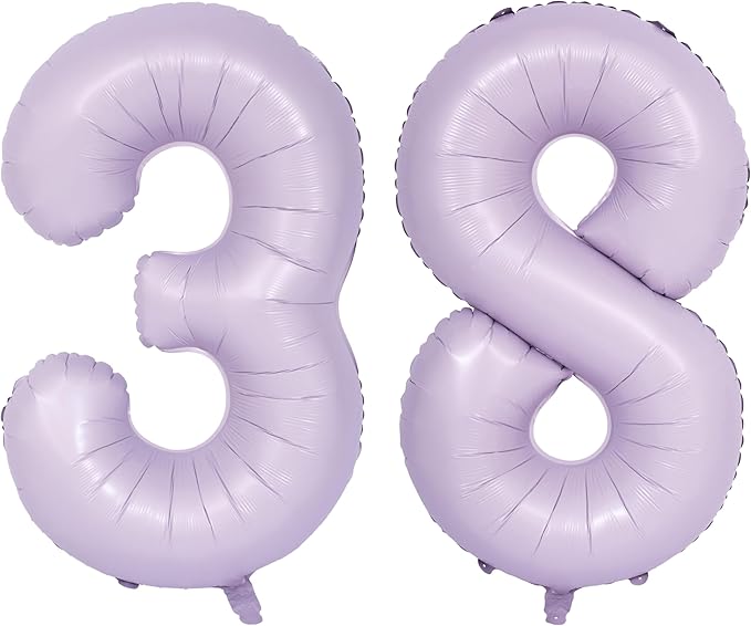 40 In Matte Purple Number Balloons Helium Foil Mylar Balloon Birthday Party banquet Decoration Digital 38