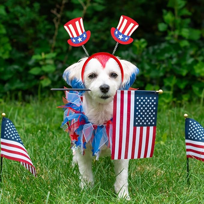 4th of July Headbands Patriotic Headband USA Flag Head Boppers Headwears for Independence Day Party Favors