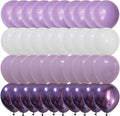 Latex Balloons White Lavender Purple– Gradient Purple color Balloons for Baby Shower Birthday Girl Wedding Anniversary Party Decorations (Voilet + Light Purple)
