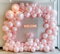 Pearl Pink Balloons Double Stuffed Pastel Light Pink Balloon Arch Kit Thick Latex Different Sizes 18/12/5in Balloon Garland for Birthday Wedding Baby Shower Bridal Mother‘s Day Party Decor