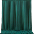 Hunter Green Backdrop Curtain-Wrinkle-Free Polyester Fabric Green Photography Curtains for Wedding Party Photo Background Decorations- 24 X10FT (Hunter Green)