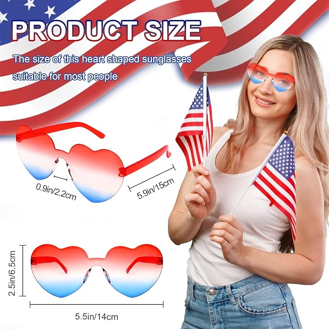 Heart Sunglasses 12/18/24 Pcs Heart Shaped Glasses for Women Cute Funny Party Glasses Party Favors Accessories