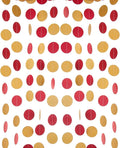 Red and Gold Glitter Paper Garland Circle Dot Party Banner Streamer Backdrop Hanging Decorations for Baby Shower Birthday Wedding Dessert Table Decoration, 2" in Diameter, 3 pcs, 30 Feet in Total