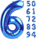 Navy Blue 6 Balloon, Number Balloon 40 Inch, Blue Party Supplies 6th Balloons for Birthday, 6 Birthday Balloon, Number 6 Balloon