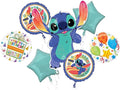 Anagram Stitch 7pc Birthday Party Foil Balloons, BQ_4159