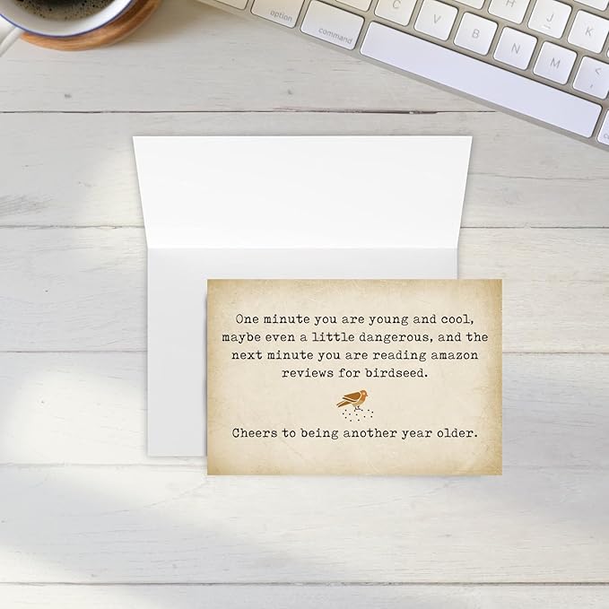 Funny Birthday Card for Him Her, Unique Getting Old Birthday Card for Dad Mom Brother Sister Friend Bestie, Humorous 40th 50th 60th Birthday Gift for Him Her