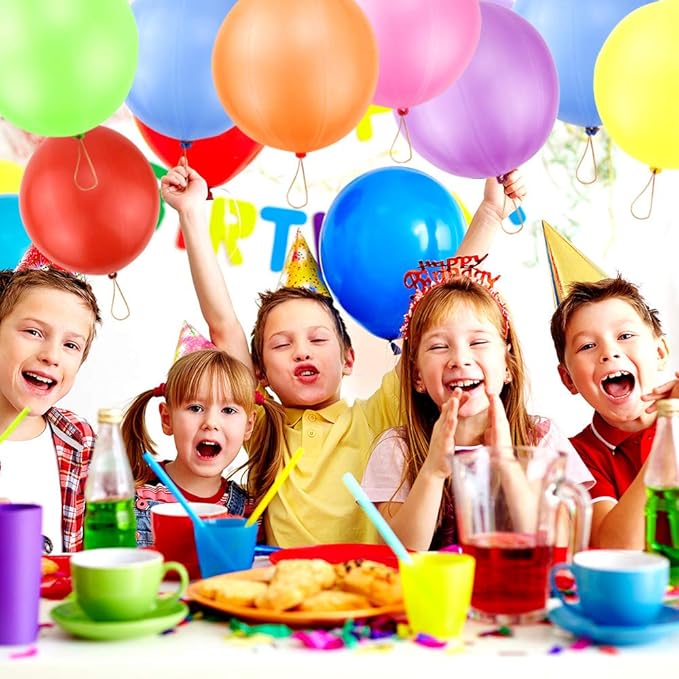 RUBFAC 80Pcs Punch Balloons, Party Favors for Kids, Thickened Heavy Duty Neon Punching Bounce Balloon for Easter Egg Fillers,Birthday Party Goodie Bag Stuffers Exciting Outdoor Play Supply