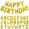 TONIFUL 65 Pcs 16 Inch Gold Happy Birthday Balloons and 2 Sets A-Z Foil Letters Balloons DIY Personalized Phrase Banner for Birthday Celebration Halloween Thanksgiving Christmas Party Decorations