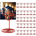 Rtteri 30 Pcs Grad Cap Graduation Picture Display 2 Inch Red Photo Holders for Centerpieces Graduation Card Stands Table Number Holders for Class of 2026 Grad Party Supplies