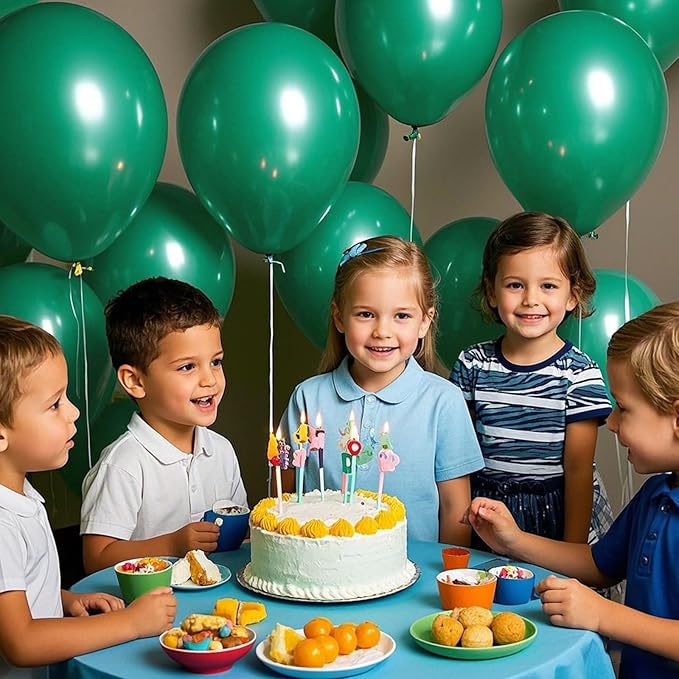 Green Balloons Green Birthday Decorations 10 Pack 36 inch Round Party Balloons for Dark Green Themed Wedding Graduation Anniversary Christmas Birthday Party St Patricks Day Backdrop Decorations