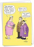 NobleWorks Funny Birthday Paper Card with 5 x 7 Inch Envelope (1 Card) Bday Want Underwear Collins Birthday Cartoon 4760Z