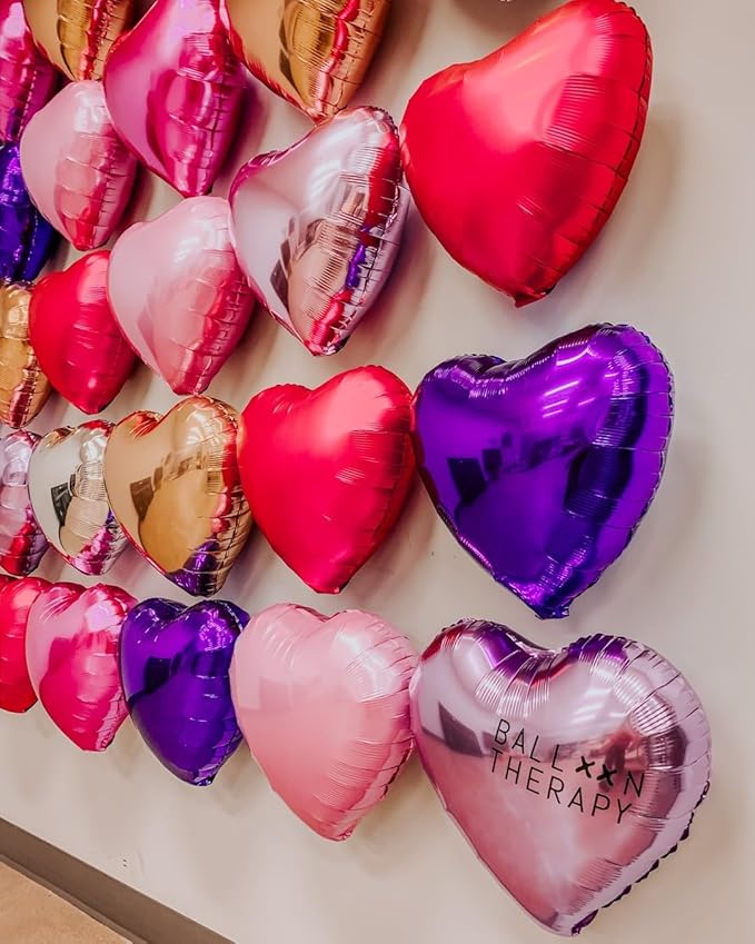 Valentines Heart Balloons 18 Inch Red Heart Balloons 12PCS Heart Shaped Balloons for Valentines Day Galentines Day Wedding Party Decorations