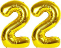 40 Inch Gold Balloon Number 22 Balloon,Jumbo Mylar Foil Helium Balloon for 22 Birthday Digital Balloons for Birthday Party,Wedding Anniversary Party Decorations