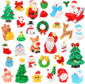 50Pcs Christmas Miniature Figurines 50 Style Christmas Mini Resin Crafts to Hide Tiny Small Santa Snowman Xmas Tree Reindeer Figurines for Xmas Stocking Goodie Bag Fillers Winter Party Dollhouse Decor