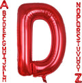 AULE red Letter Balloons D 40Inch Large Giant big Foil Mylar red D Balloon for Birthday Aniversary Party Decorations