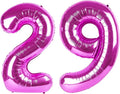 40 Inch Large 29 Balloon Numbers Rose Purple Big Foil Number Balloons Giant Helium Happy Birthday Party Decorations for Man and Women, Huge Mylar Anniversary Party Supplies