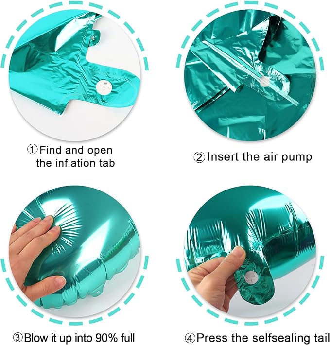 Teal Blue 40 Inch Big Number Balloon Birthday Decoration, Number 2 Helium Balloon 12 20 22 23 24 26 2025 New Years Celebration, Boy Girl Baby Anniversary Party Graduations Supplies Decorations