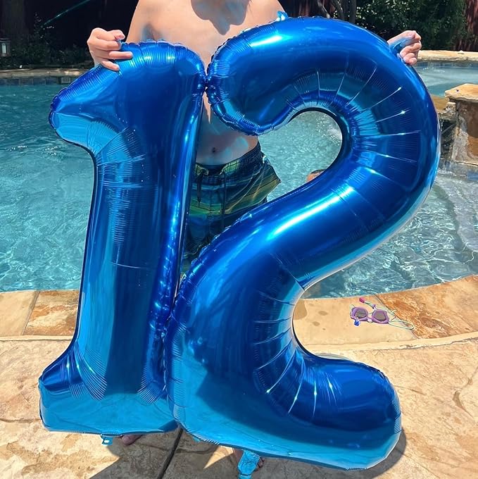 14 Balloon Numbers, Large 14th Dark Blue Birthday Decorations for 1 4 14 41, 40 Inch Foil Balloon for Wedding Engagement Photo Shoot Memorial Day's Supplies