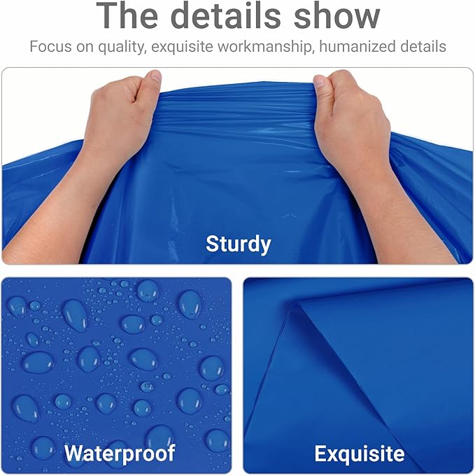 MRJ 3 Pack Royal Blue Plastic Tablecloths 54 x 108 Inch for Rectangle Tables Decorative Party Holiday Birthday Disposable Table Cloth