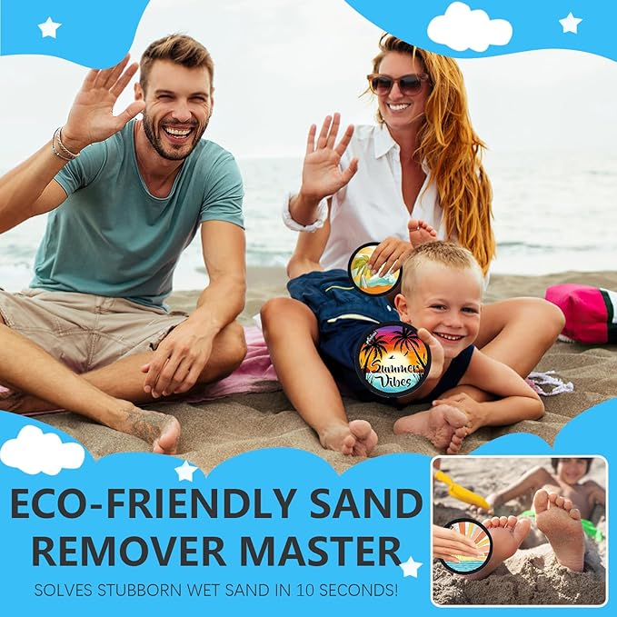 Antfuny 2 Pack Sand Rremover for Beach Eraser Women Dog Vacation Essential Travel Must Have Ship 2025 Cruise Accessories Camping Gear Lake Day Stuff Surf Supplies Gadget Thing Towel Key West