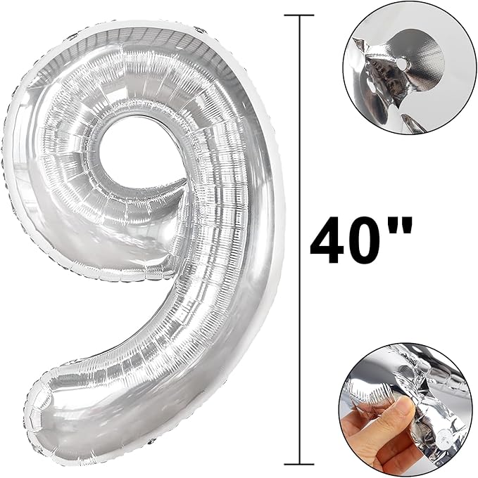 40 Inch Silver Number 29 Digital Balloon,Jumbo Mylar Foil Helium Balloon for 29 Balloons for Birthday Party,Wedding Anniversary Party Decorations
