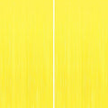 2 Pack Yellow Foil Fringe Curtains, 3.3ft x 6.6ft Streamer Foil Curtain, Tinsel Backdrop for Birthday Party, Christmas Decor, Wedding Engagement Baby Shower Bachelorette Party Decorations