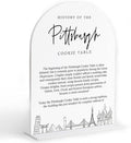 Pittsburgh Cookie Table Sign, White Arch Acrylic Wedding Sign for Ceremony and Reception Decor, Dessert Table Decor, Bridal Shower Decorations, Centerpiece Decorations Party-19
