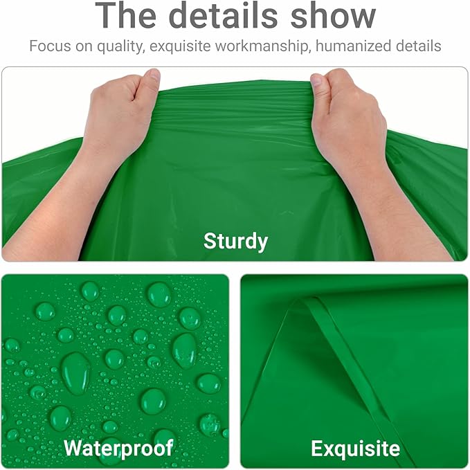 MRJ 3 Pack Green Plastic Tablecloths for Rectangle Tables Disposable Table Cloth 54 x 108 Inch Waterproof for Party Christmas Day