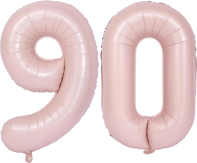 40 In Matte Pink Number Balloons Helium Foil Mylar Balloon Birthday Party banquet Decoration Digital 90